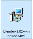 blenderのサイトでインストールしたファイル